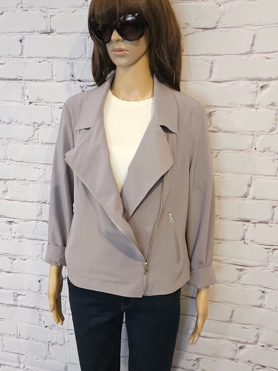 CLEO - Gray lightweight bomber style jacket - Picture 4 of 11